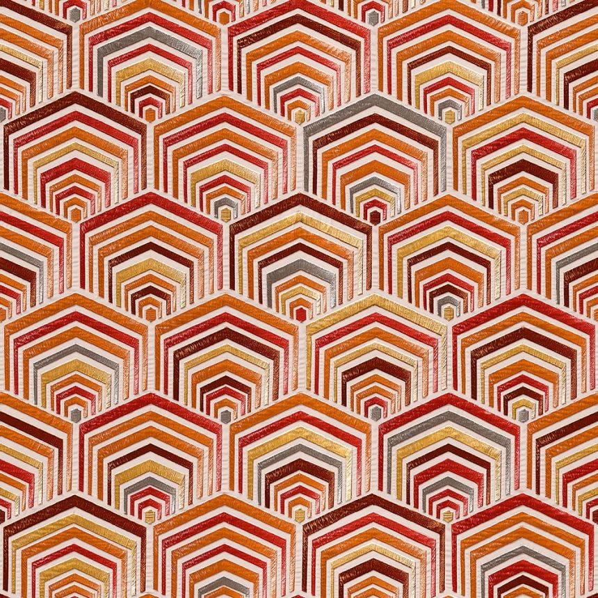 Omyvatelná geometrická vliesová  tapeta s vinylovým povrchem, DE120045, geometrický vzor, Wallstitch, Design ID