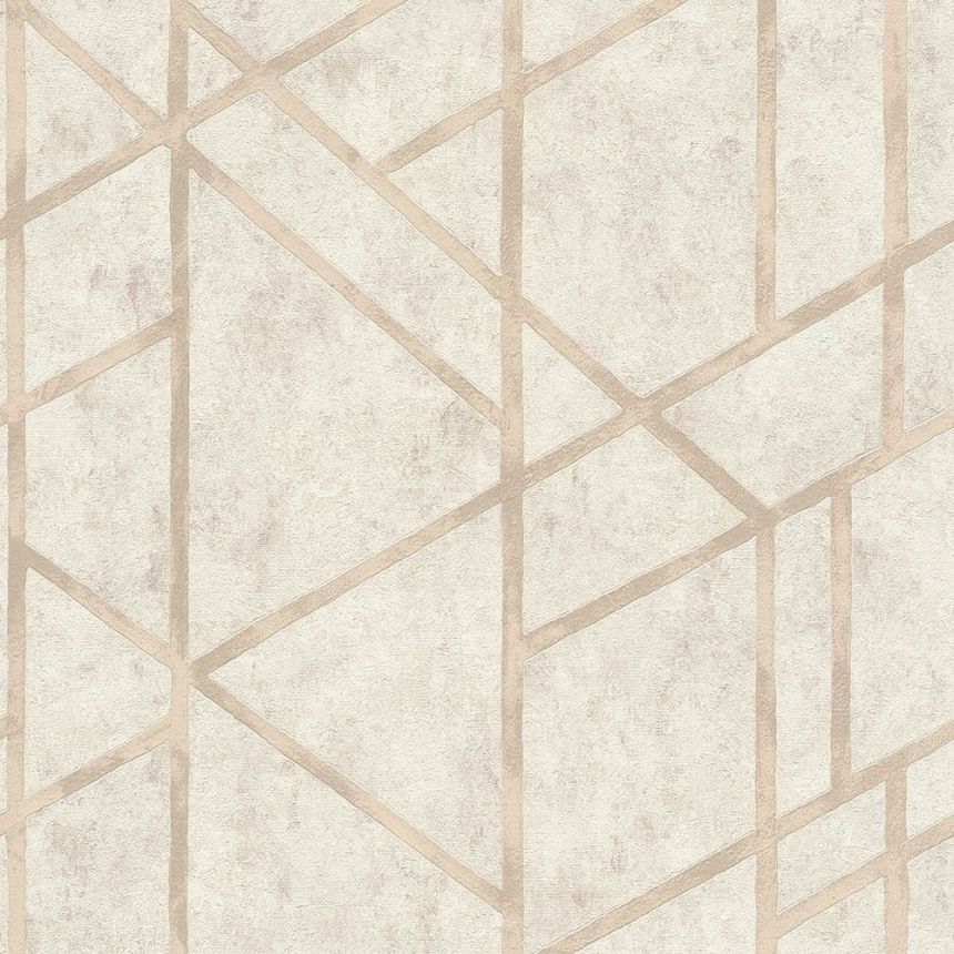 Geometrická vliesová tapeta na zeď, imitace beton, stěrka 36928-4, Dimex 2023, AS Creation