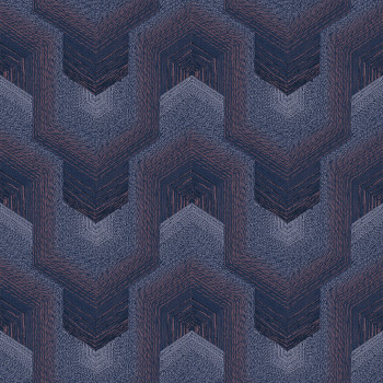 Fialová geometrická vliesová tapeta na zeď, TP422916, Exclusive Threads, Design ID