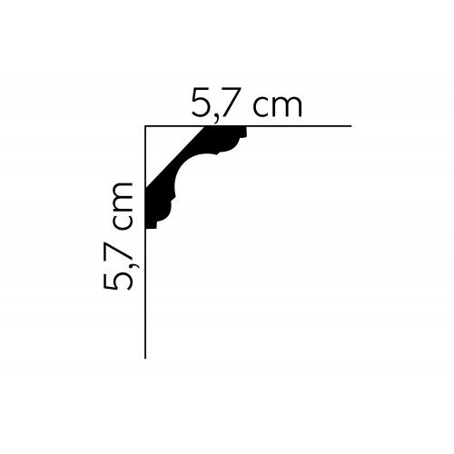 Flexibilní stropní lišta MD106F 200x5,7x5,7cm Mardom