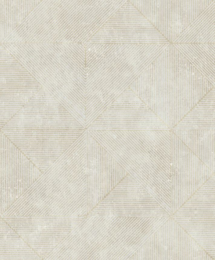 Geometrická vliesová tapeta na zeď, béžová, GL76101, Blossom, Prestige Wallcoverings