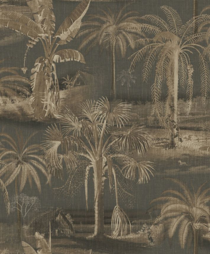 Vliesová tapeta na zeď, hnědá, palmy, GL76206, Blossom, Prestige Wallcoverings