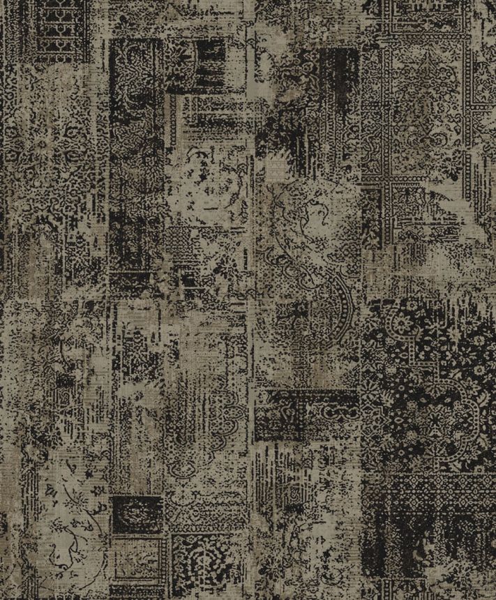 Vliesová tapeta na zeď, hnědá, vintage ornamenty, GL76405, Blossom, Prestige Wallcoverings