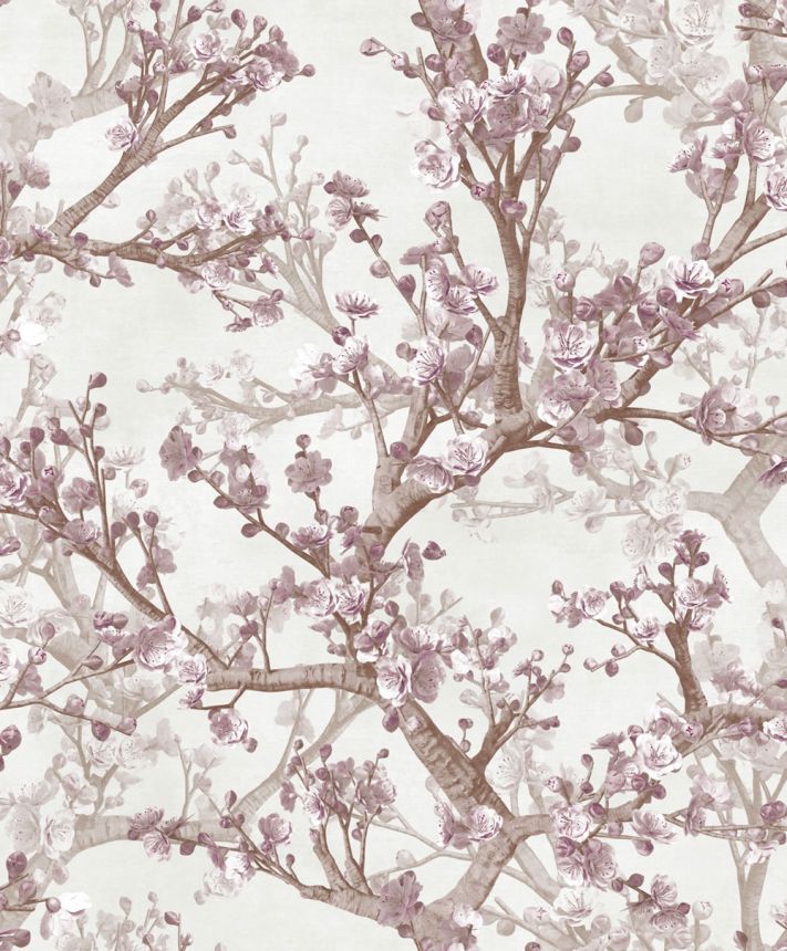 Vliesová tapeta na zeď, šedá, květiny, větvičky, GL76601, Blossom, Prestige Wallcoverings