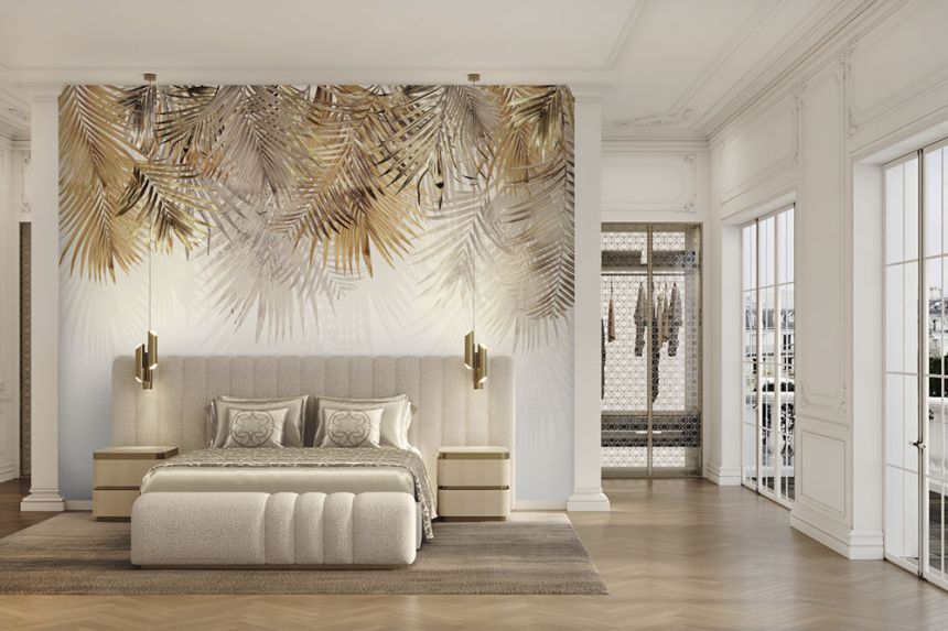 Luxusní vliesová obrazová tapeta na zeď, větvičky palmy, Z34956, Elie Saab 2