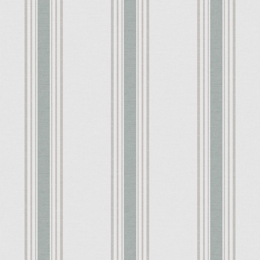 Vliesová tapeta na zeď, zelená, pruhy,  9810-4, Essential Stripes, ICH Wallcoverings