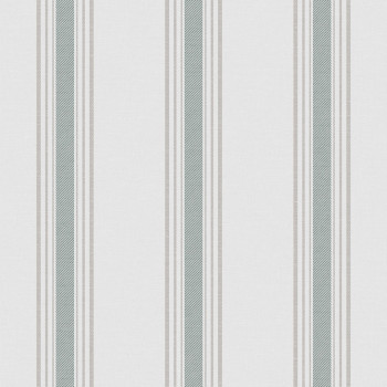 Vliesová tapeta na zeď, zelená, pruhy,  9810-4, Essential Stripes, ICH Wallcoverings