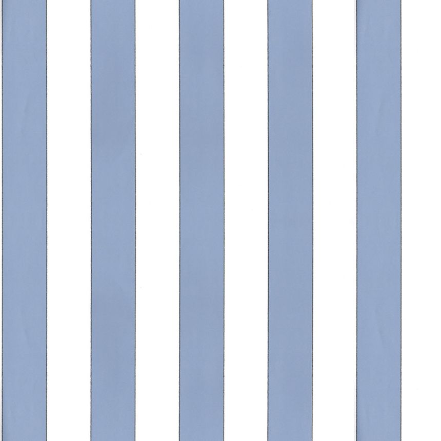 Vliesová tapeta na zeď, modro-bílá, pruhy,  5060-1, Essential Stripes, ICH Wallcoverings