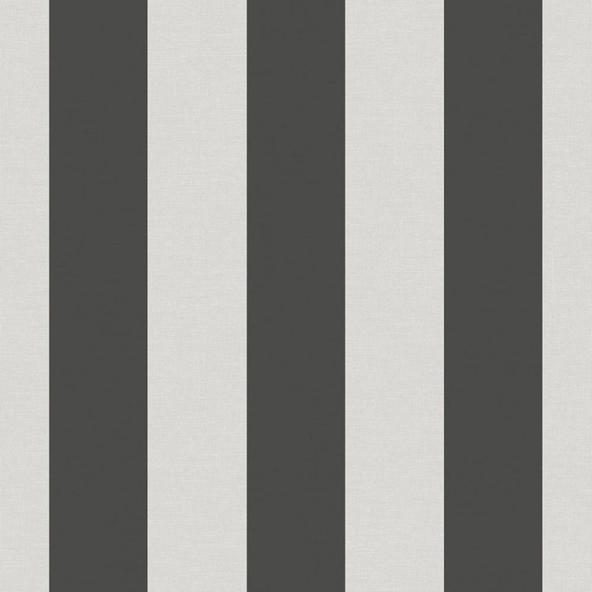 Vliesová tapeta na zeď, černo-bílá, pruhy,  9814-4, Essential Stripes, ICH Wallcoverings