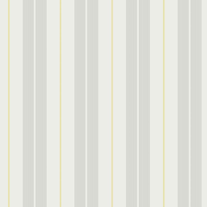 Vliesová tapeta na zeď, šedo-žlutá, pruhy,  9815-4, Essential Stripes, ICH Wallcoverings