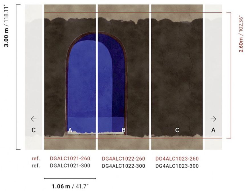 3D Vliesová fototapeta na zeď, podloubí, modrá, DGALC1021-260, Terra, Masureel