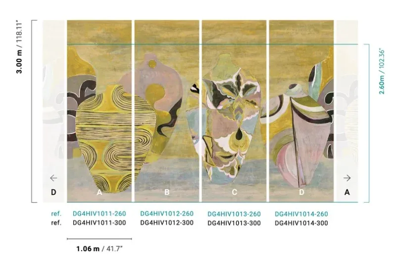 Vliesová fototapeta s vázami, DG4HIV1014-260, Wall Designs IV, Khroma by Masureel