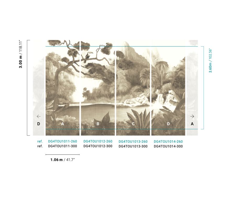 Vliesová fototapeta  na zeď, příroda, krajina, DG4TOU1012-260, Wall Designs IV, Khroma by Masureel