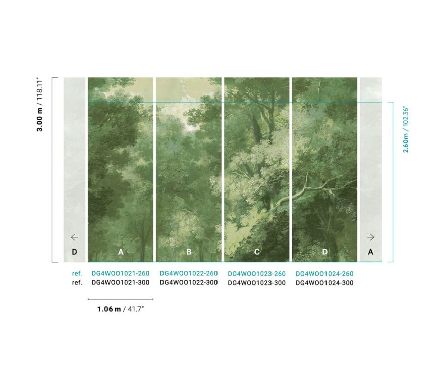 Vliesová fototapeta  na zeď, les, stromy, DG4WOO1024-300, Wall Designs IV, Khroma by Masureel