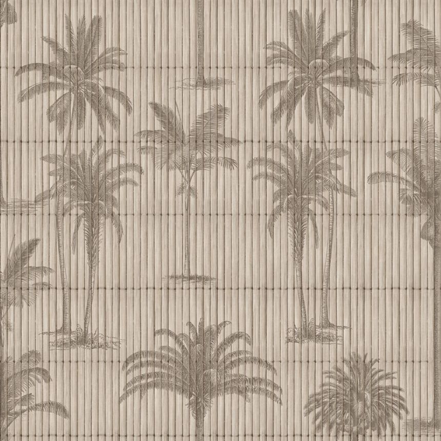 Vliesová tapeta na zeď, šedo-béžová, palmy, M68707, Nomade, Ugépa