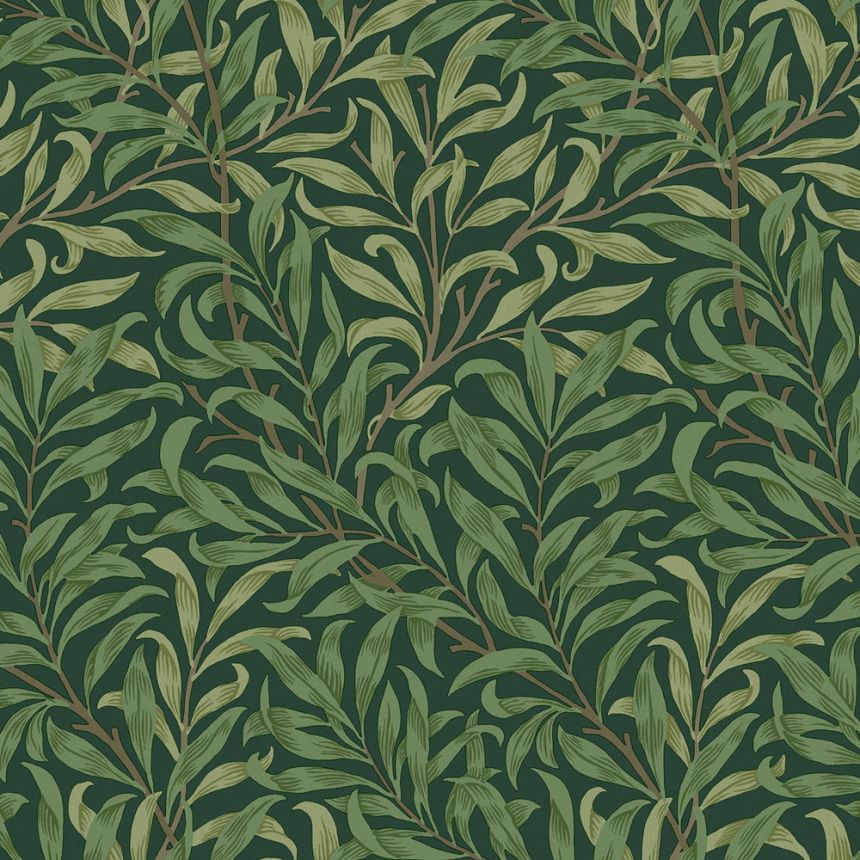 Vliesová tapeta na zeď, zelená, větvičky, 124247, William Morris At Home