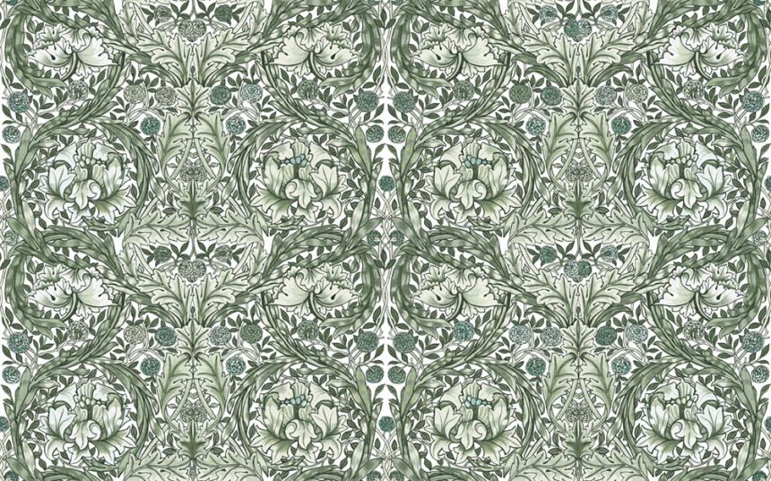 Vliesová obrazová tapeta na zeď, zelená, květiny, 125418, William Morris At Home