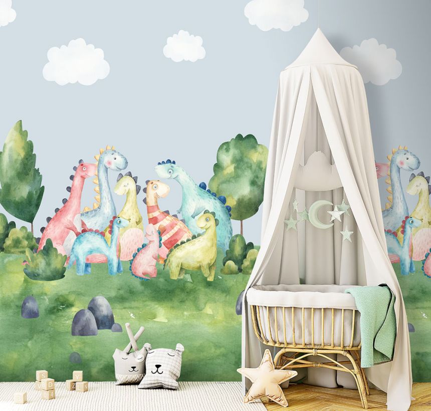 Dětská vliesová obrazová tapeta na zeď, dráčci, CW6003-2, Cute Walls, Decoprint