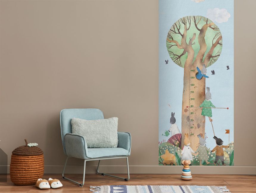 Dětská vliesová obrazová tapeta na zeď / metr, strom, zvířátka, CW6064-1, Cute Walls, Decoprint