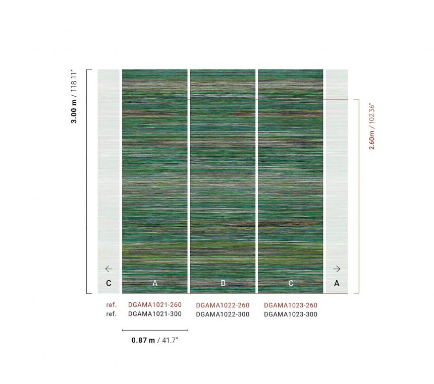 Vliesová obrazová tapeta na zeď, zelená, imitace rohože, DGAMA1023-300,  Amani,  Masureel