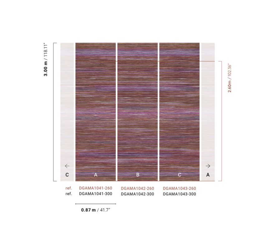 Vliesová obrazová tapeta na zeď, fialová, imitace rohože, DGAMA1041-300,  Amani,  Masureel