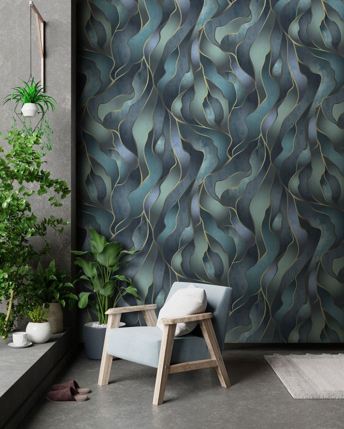 Grafická vliesová obrazová tapeta na zeď, modrá, FW4010-2, Feature Walls, Decoprint