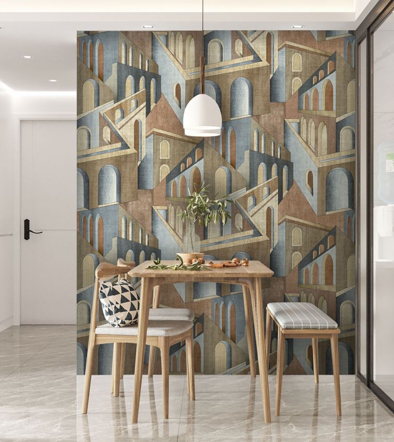 Grafická vliesová obrazová tapeta na zeď, hnědo-šedá, FW4013-1, Feature Walls, Decoprint