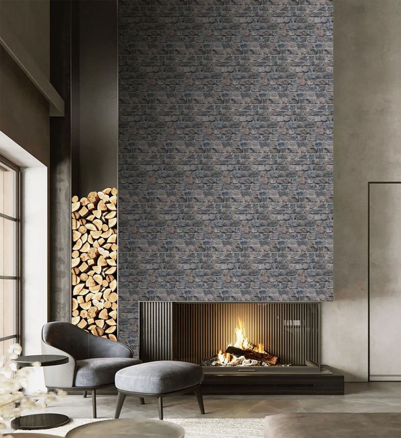 Vliesová obrazová tapeta na zeď, šedá, cihly, FW4055-6, Feature Walls, Decoprint