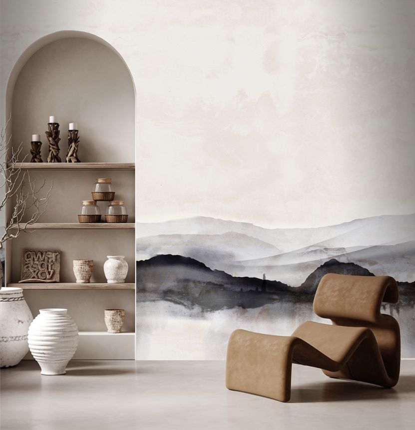 Vliesová obrazová tapeta na zeď, šedá, horizont, FW4063-1, Feature Walls, Decoprint