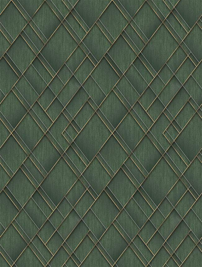 Geometrická vliesová obrazová tapeta na zeď, zelená, FW4037-5, Feature Walls, Decoprint