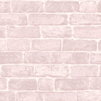 Papírová tapeta Cihly 108591, Pink Brick, Kids@Home 6, Graham & Brown