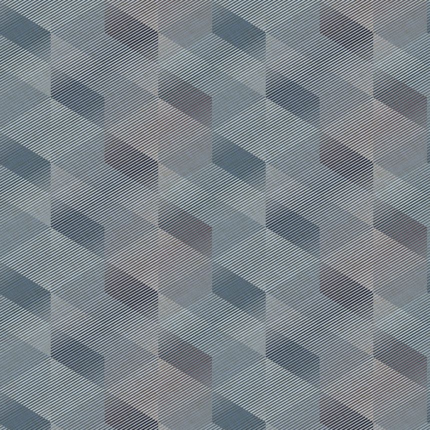 Geometrická vliesová tapeta na zeď modrá, AF24582, Affinity, Decoprint