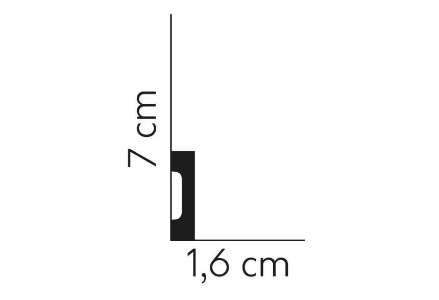 Podlahová lišta standardní MD359, 200 x 7 x 1,6 cm, Mardom